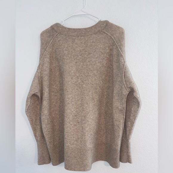 Aerie Soft Unreal V Neck Sweater in Oatmeal - Picture 10 of 13